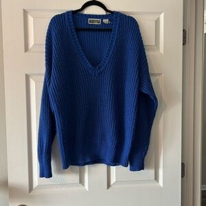 Blue Vintage Ivy Club Classics V-Neck Sweater
